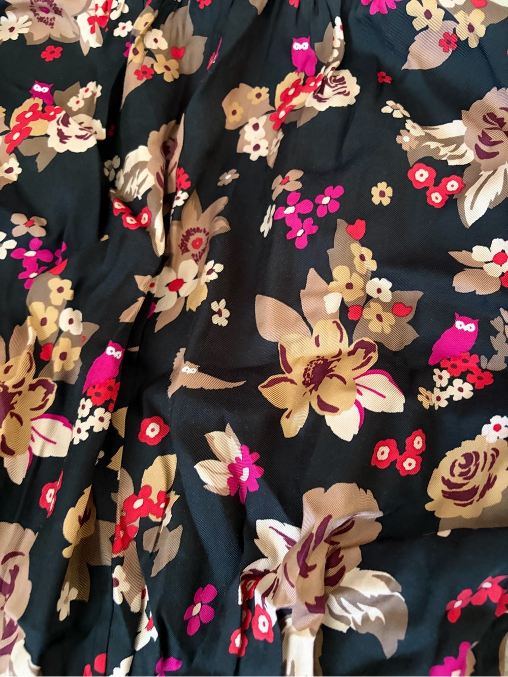 kate spade Black Floral Maxi Dress with Pink and Beige Blooms - Picture 9 of 9